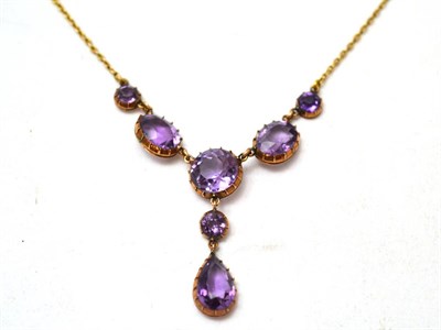 Lot 206 - An amethyst pendant necklace