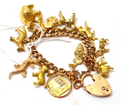 Lot 212 - A charm bracelet