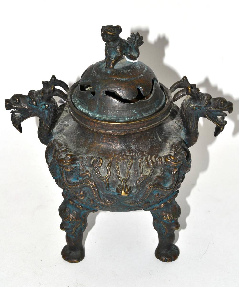 Lot 251 - A bronze incense burner