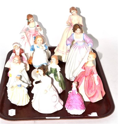 Lot 293 - A tray of Royal Doulton and Coalport figures