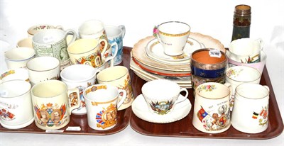 Lot 304 - Collection of Victorian and later Royal Commemorative plates, cups etc, together with two...