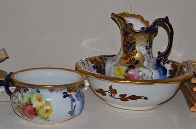 Lot 313 - Doulton Lambeth three piece toilet set