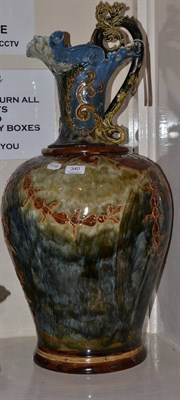 Lot 340 - A Doulton stoneware ornamental ewer