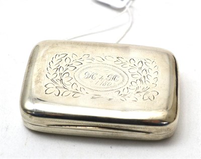 Lot 383 - A Scottish Provincial silver snuff box, George III