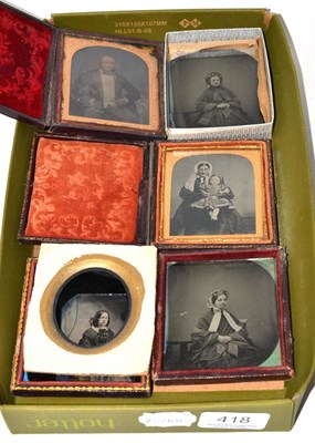 Lot 418 - Five ambrotypes