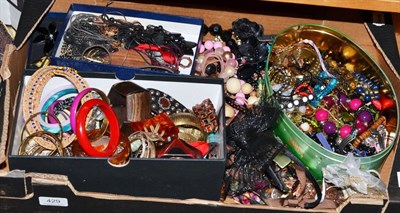 Lot 429 - Two boxes of costume jewellery