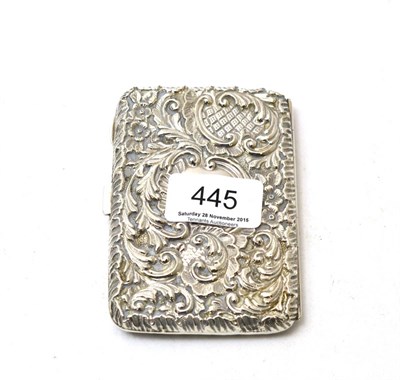 Lot 445 - A silver aide memoire with fitted interior