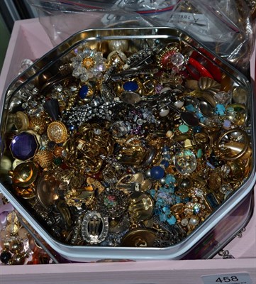 Lot 458 - A large quantity of costume jewellery including earrings, watches, etc