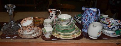 Lot 1025 - A group of 19th century and later ceramics including Losol ware, Masons, chintz jug, Royal Doulton