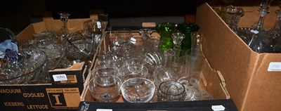 Lot 1050 - Accumulation of glassware including decanters, vases, Mdina bowl etc