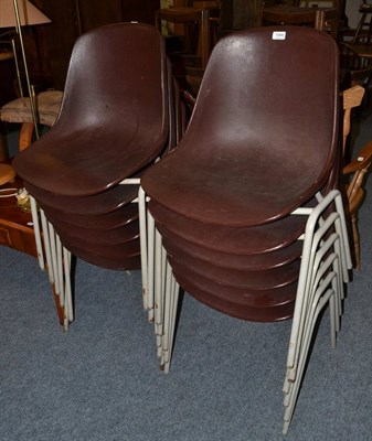 Lot 1094 - Twelve stacking chairs (stamped Finland)