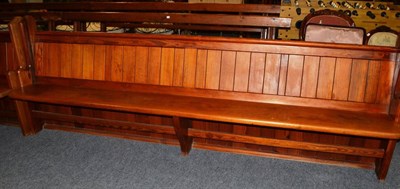 Lot 1106 - Large pine church pew