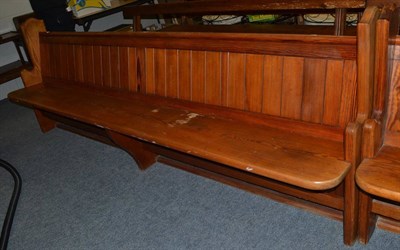 Lot 1107 - Large pine pew