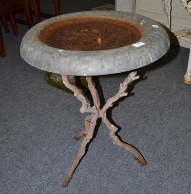 Lot 1117 - A bird bath with naturalistic base