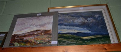 Lot 1231 - Daphne Chandler, Dales View, signed and dated (20)01, oil on board together with a further oil...