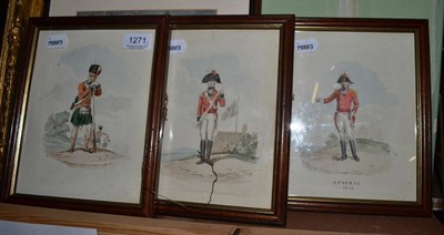 Lot 1271 - Three military watercolours