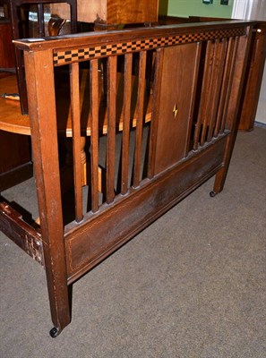 Lot 1288 - An early 20th century inlaid double bed frame