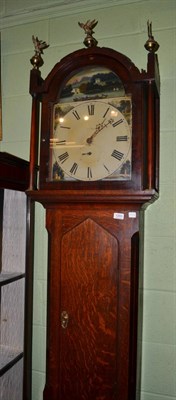 Lot 1293 - An oak thirty hour longcase clock