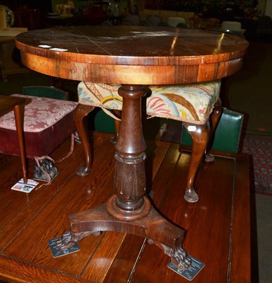 Lot 1332 - William IV rosewood occasional table raised on paw feet