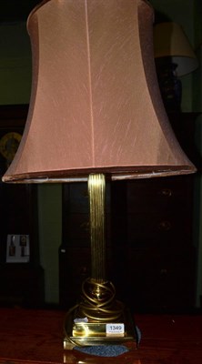 Lot 1349 - Corinthian column lamp and shade