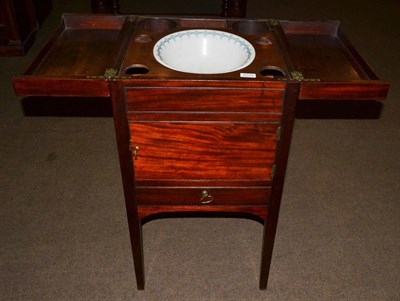 Lot 1370 - George III mahogany washstand