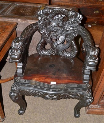 Lot 1375 - A late 19th/early 20th century Japanese hardwood chair