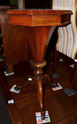 Lot 1379 - Victorian rosewood worktable