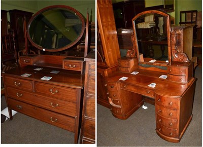 Lot 1385 - Victorian mahogany dressing table and an Edwardian mahogany dressing table (2)