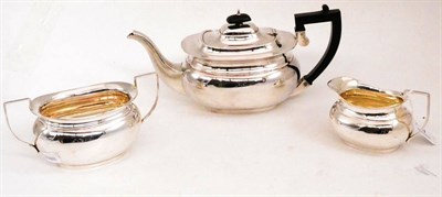 Lot 3 - Three piece silver tea set