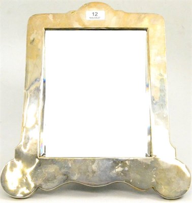 Lot 12 - A Victorian silver table mirror
