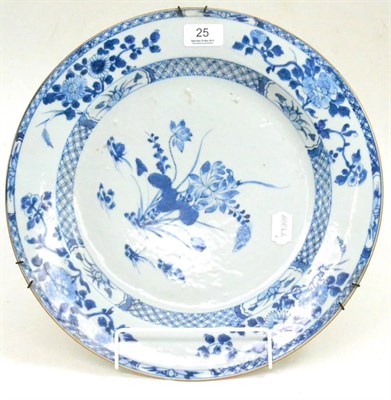 Lot 25 - A Chinese blue and white charger