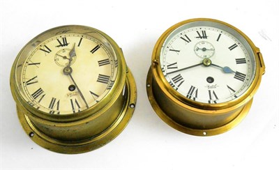 Lot 35 - Two ships type bulk head timepieces, Smiths Astral and Sestrel (2)