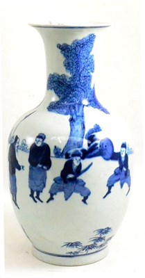 Lot 52 - A 19th century Chinese blue and white bulbous vase