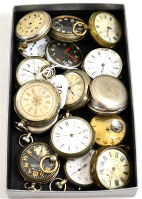 Lot 101 - A quantity of nickel plated and base metal pocket watches and a Turkish market pocket watch...