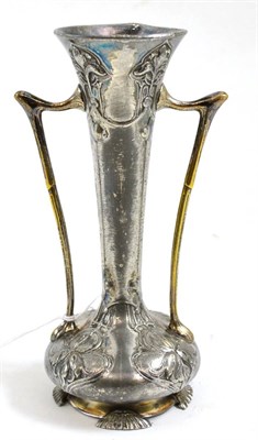 Lot 116 - A WMF Art Nouveau vase, stamped, shape 178