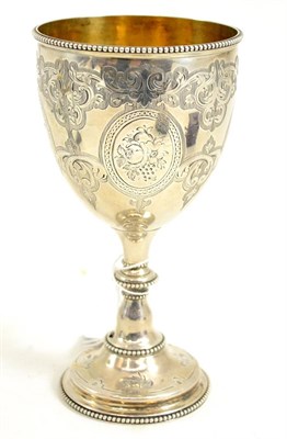 Lot 123 - A Victorian silver goblet