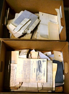 Lot 135 - A collection of manuscripts, documents, receipts and ephemera (two boxes)