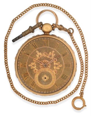 Lot 163 - An 18ct Gold Duplex Pocket Watch, signed Robt Roskell, Liverpool, No.21324, 1837, gilt fusee duplex