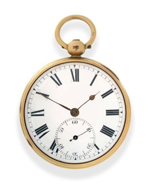 Lot 165 - An 18ct Gold Pocket Watch, signed Alexr Purvis, 4 North Audley Street, Grosvenor Sqre, London,...