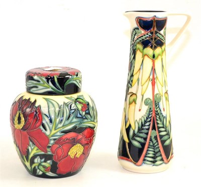 Lot 167 - A modern Moorcroft ginger jar and cover and a modern Moorcroft jug (second) (2) (box for the ginger
