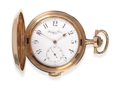 Lot 166 - A 14ct Gold Minute Repeating Full Hunter Cased Pocket Watch, signed Audemars Freres, Geneve,...