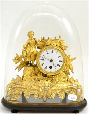 Lot 189 - A gilt metal timepiece