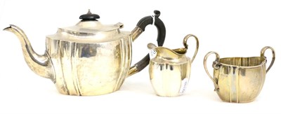 Lot 196 - Three piece silver tea service