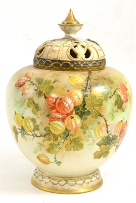 Lot 214 - Royal Vienna pot pourri vase and cover