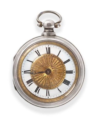 Lot 170 - A Pair Cased Verge Pocket Watch, signed M Collingwood, Alnwick, No.465, 1830, gilt fusee verge...