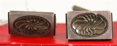 Lot 220 - Pair of Jensen cufflinks stamped '925'