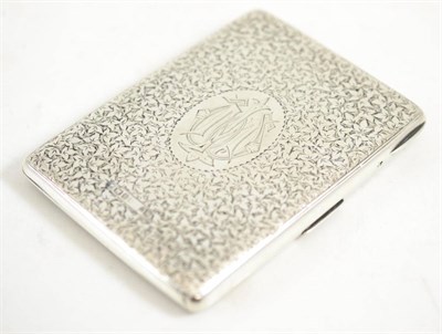 Lot 224 - A Victorian silver card case, George Unite Birmingham 1892w, engraved all over with leaves