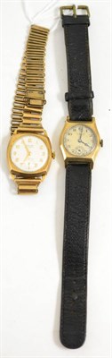 Lot 225 - Two 9ct gold wristwatches signed Avia and J.W.Benson