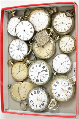 Lot 226 - Thirteen plated and base metal pocket watches