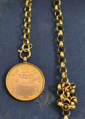 Lot 244 - A 9ct gold medallion on chain